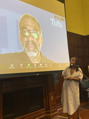 Audrey Petty speaking on stage