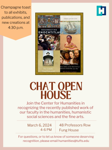 poster featuring collage of books in the middle plus event text