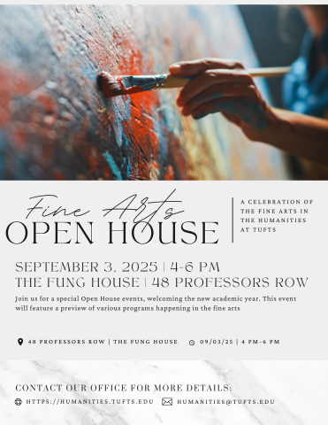 flyer with hand painting a drawing