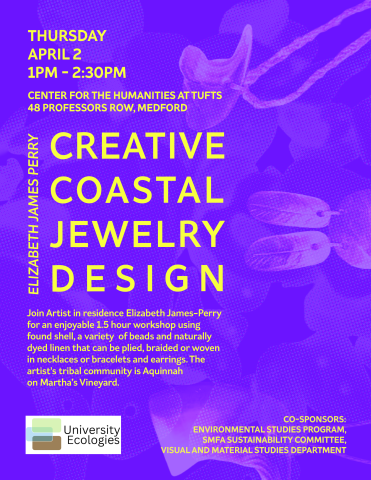 purple poster with yellow text and outlines of jewelry