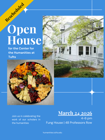 poster featuring fung house on top, and cheese platter on left, with text in white