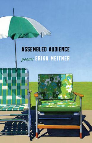 book cover featuring two lawn chairs and a red and green umbrella