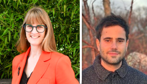 Dawn Chopin and Oliver Lazarus profile pictures, both standing outdoors