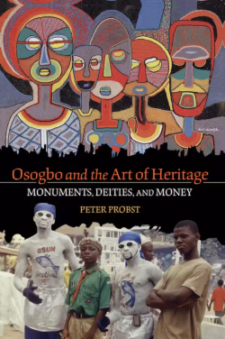 book cover featuring colorful masks and men with painted faces