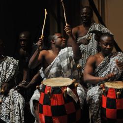 drummers performing at Distler Theater