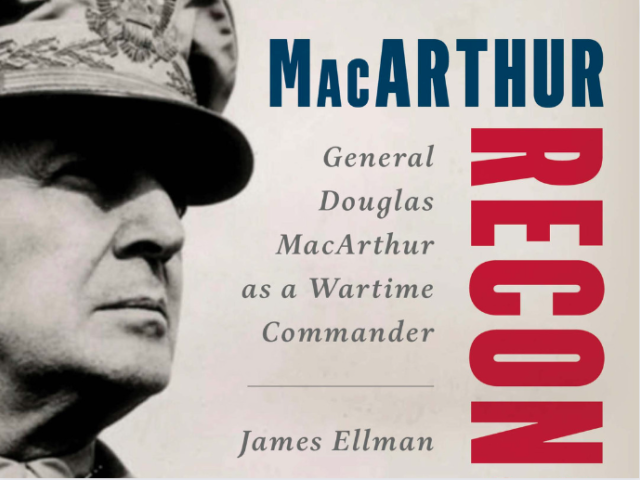 bookcover featuring general macarthur in black and white