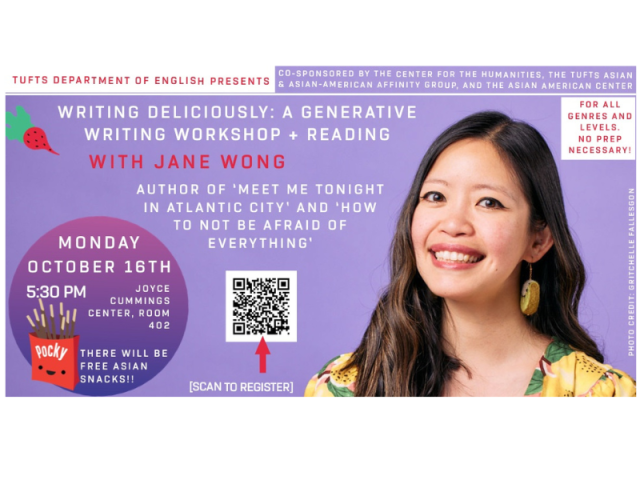 "Writing Deliciously" workshop with Jane Wong, Oct. 16