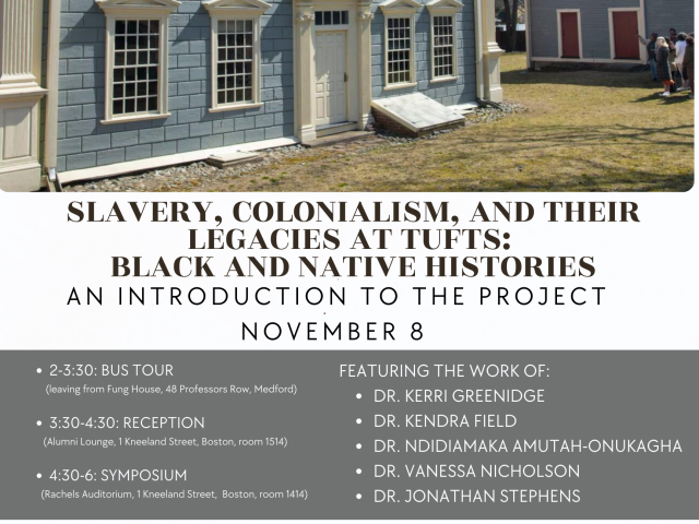 poster featuring front of Royal Slave Quarters in Medford MA 