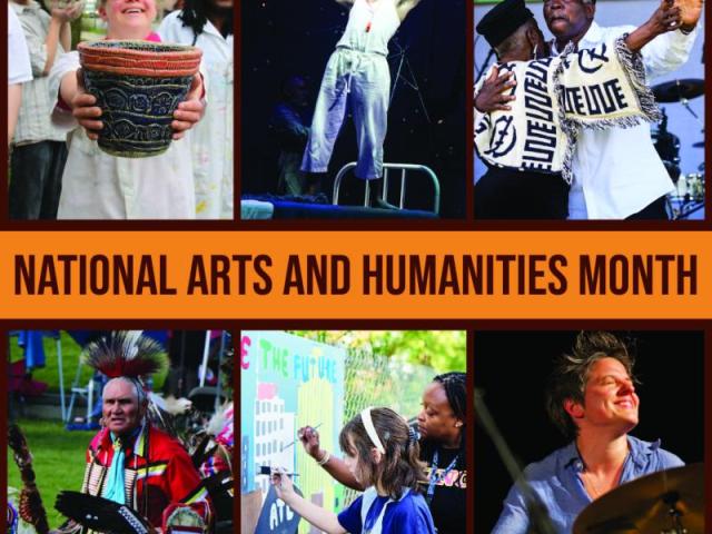 six pictures of artists including a sculptor, a singer, a rapper, a dancer, a painter and a drummer