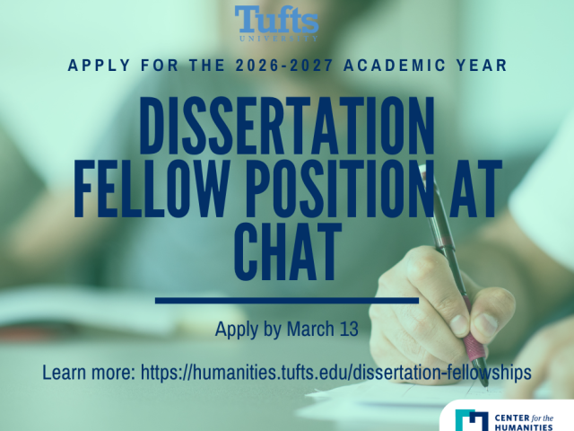 flyer featuring student writing at a desk with text in blue in front