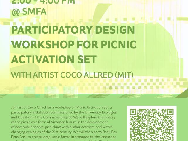 poster with yellow design and green text