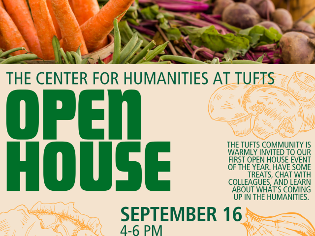 poster with veggies on top and text in green on bottom