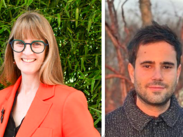 Dawn Chopin and Oliver Lazarus profile pictures, both standing outdoors